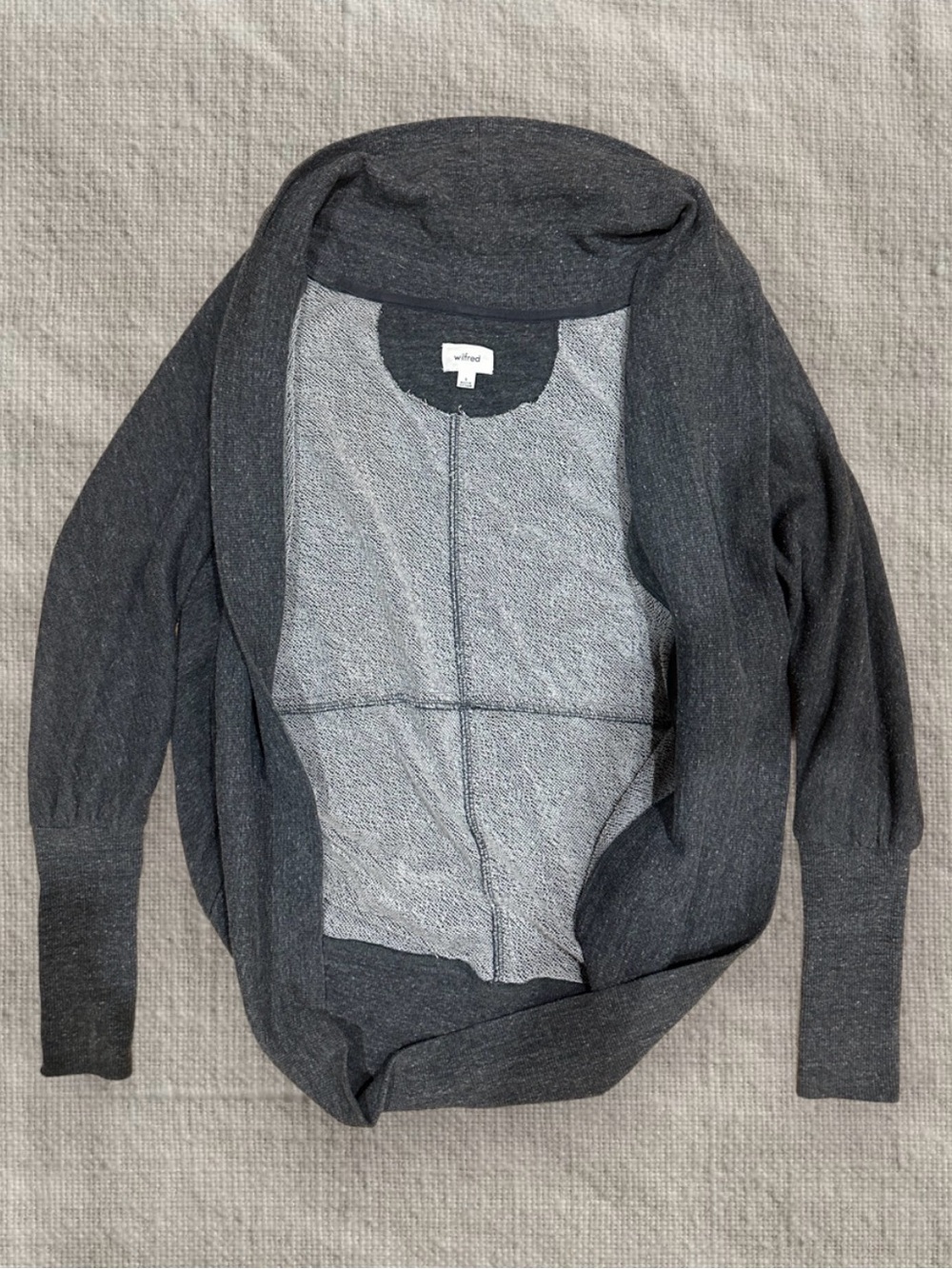 Aritzia-Wilfred Dark Gray Open Front Women’s Sweater